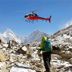 Helicopter ride with champagne breakfast
